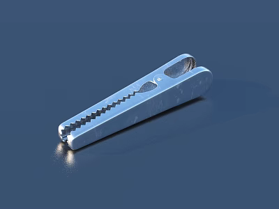 Durable Metal Serrated Clip For Daily Kitchen Use And Food Handling 3d model