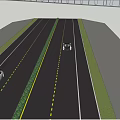 Modern Elevated Road Infrastructure with Traffic Lanes Support Columns and Vehicles 3d model