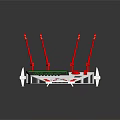 High Speed WiFi Router With Multiple Red Antennas Digital Display And White Design