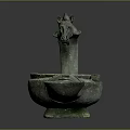 Ancient Bronze Tea Utensil With Dragon Head Design And Vintage Appearance