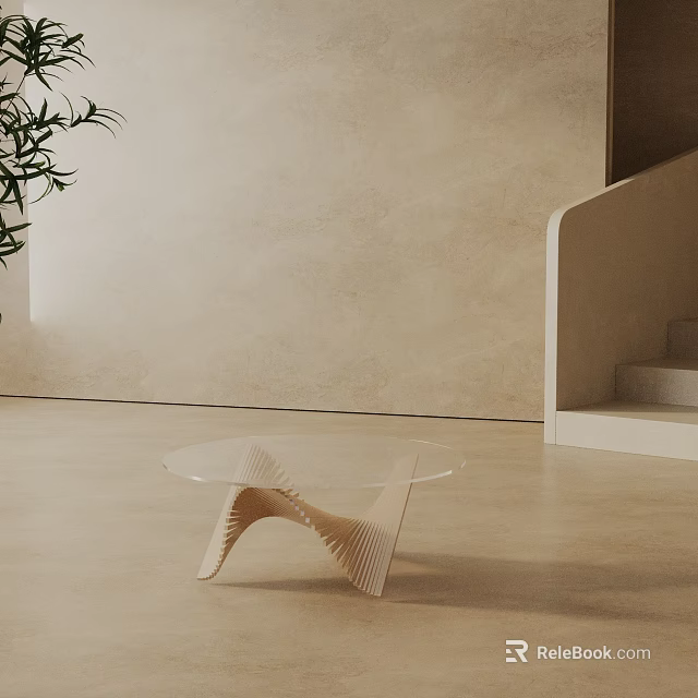 Modern Minimalist Sofa and Coffee Table Set With Fabric Upholstery And Glass Top Wooden Base 3d model 