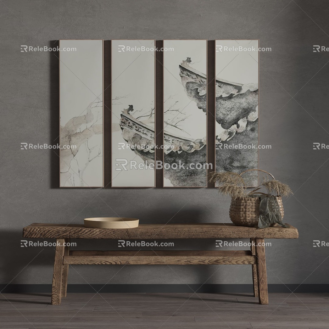 Chinese decorative painting 3d model