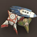 Detailed Colorful Spaceship Models With Different Designs And Various Colors For Space Toys