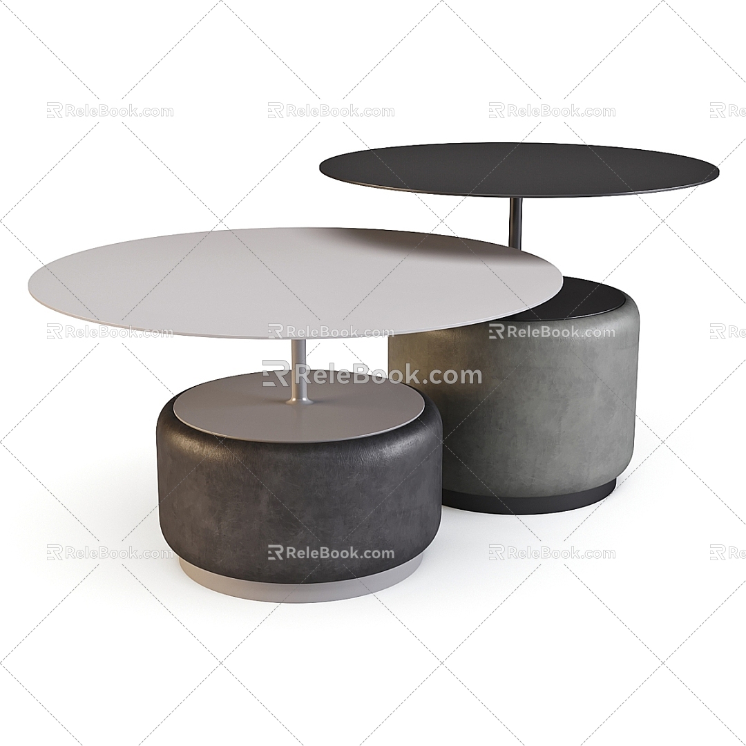 Coffee Table Combination Coffee Table Round Table Side Table Round Table Coffee Table Simple Home Furniture 3d model