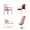 Stylish Modern Accent Chairs Featuring Various Styles Metal Frames And Woven Details