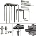 Construction Components Featuring Steel Beams Metal Pillars And Structural Brackets