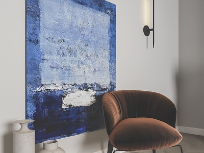 Abstract Hanging Painting Blue Hanging Painting Frameless Painting Cream Style Art Hanging Painting Wall Decoration Wall Decoration Casual Chair model