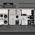Modern Home Balcony Interior Design With Washing Machines Cabinets Sink And Storage