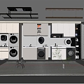 Modern balcony washing machine cabinet laundry 3d model