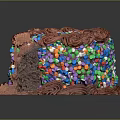 Delicious Chocolate Cake With Rich Chocolate Frosting And Colorful Sprinkles Sliced