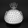 Luxury Sparkling Hat With Crystal Decorations And Crown Like Design