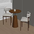 Dining table and chair combination 3d model