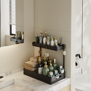 Bathroom Supplies Bathroom Small Parts Storage Rack Under Sink Storage Rack Skin Care Products Cosmetics 3d model