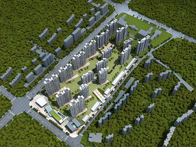 A bird's-eye view of a modern house 3d model