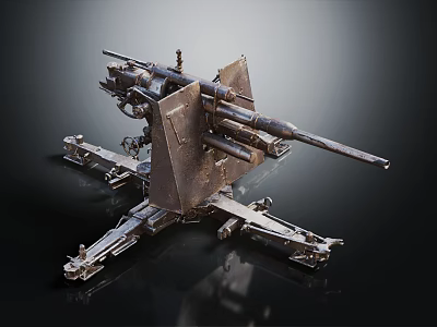 Industrial Architecture Vintage Metal Structure With Mechanical Components And Steel Frame 3d model