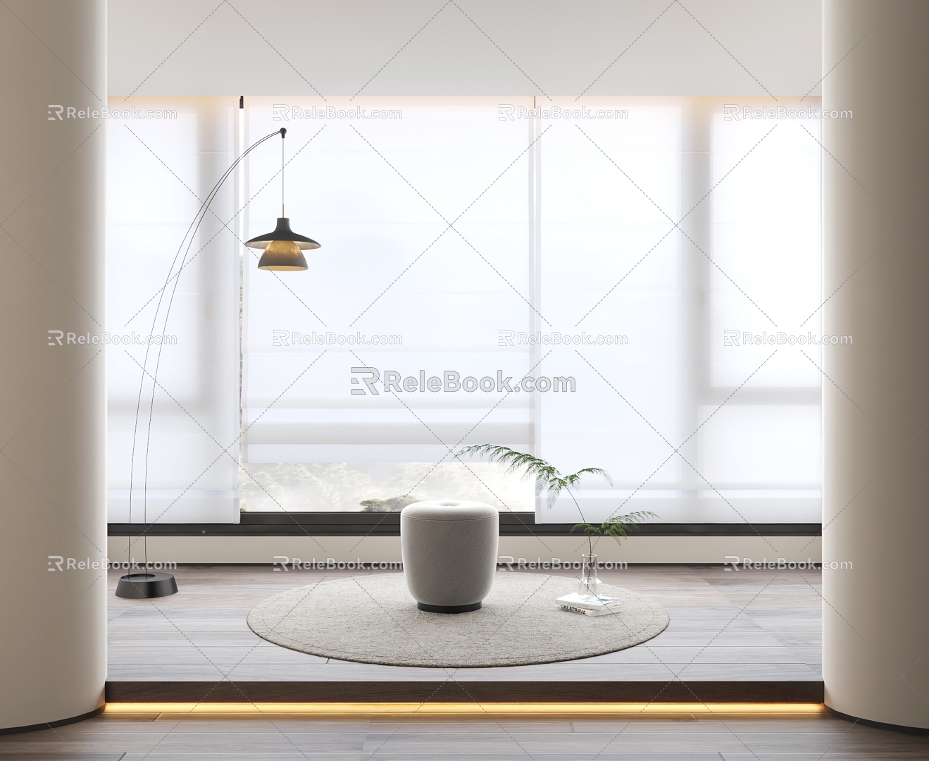 Modern Curtains 3d model