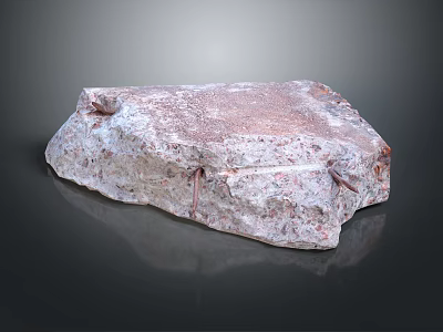 Rough Textured Natural Rock With Brown Gray And Red Tones For Landscape Decor 3d model