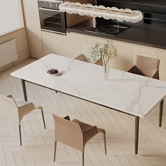 Modern dining table 3d model
