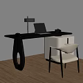 Modern Middle Ancient Desk Computer Desk Desk Desk Table 3d model
