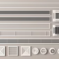 Different Types of Air Conditioner Vents with Rectangular Square Circular Grille Designs