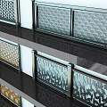 Various Decorative Fences With Intricate Cutout Patterns And Metal Frames For Outdoor Spaces