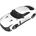 White Modern Sports Car With Sleek Design Large Wheels Red Taillights And Black Accents