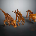 Modern skeleton dinosaur skeleton dinosaur fossil 3d model
