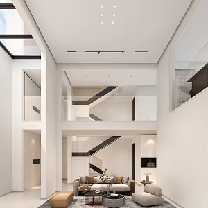 Modern Basement Villa Basement Meeting Area 3d model