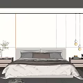 Modern Bedroom Interior Design With Cozy Bed Nightstands Pendant Lights And Area Rug