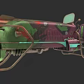 Futuristic Car Design Featuring Colorful Camouflage Pattern And Metallic Frame