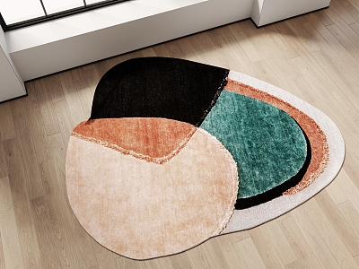 Modern shape carpet abstract shaped carpet model