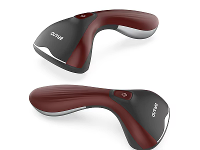 OTOVE Handheld Massager With Ergonomic Red And Black Design For Daily Relaxation 3d model