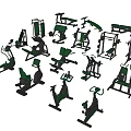 Various Fitness Equipment For Home Gym Including Treadmills Ellipticals And Weight Benches