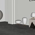 modern table lamp floor lamp 3d model