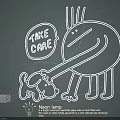 Neson Lamp Creative Neon Design With Abstract Figure Animal Take Care Text For Home Decor