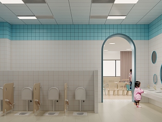 Modern Toilet Kindergarten Toilet 3d model