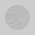 White Sphere Component Placed On Polished Marble Surface Background