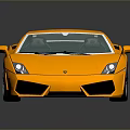 Orange Sports Car with Sleek Body Design Glass Roof and Modern Wheels