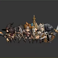 Modern Game Characters Cartoon Characters Virtual Characters Fantasy Characters Magic Characters Virtual Characters Animation Characters 3d model