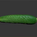Fresh Green Cucumber with Water Droplets on Surface and Yellow Tail on Black Reflective Surface