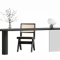 Quiet Tables and Chairs Office Tables and Chairs Leisure Tables and Chairs Dining Tables and Chairs 3d model