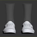 White Casual Stylish Sneakers With Round Toe Cap And Comfortable Laces For Daily Use