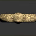 Decorative Golden Key With Intricate Carvings And Vintage Design For Home Use