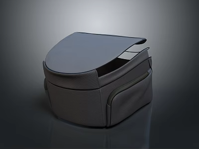 Modern Leather Covered Storage Box For Household Living Supplies With Simple Design 3d model