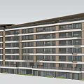 Modern Residential Apartment Building Exterior With Multiple Floors And Large Windows