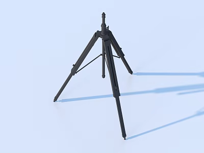 Black Metal Sturdy Adjustable Tripod For Daily Life And Photography Use With Lightweight Design 3d model