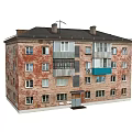 Traditional Historic Building With Red Brick Walls Gray Roof And Multi Story Structure