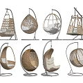 Stylish Hanging Chairs with Rattan Metal Frames and Various Modern Designs
