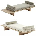 Minimalist Wooden Stool With Soft Cushioned Seat And Rolled Edge Design