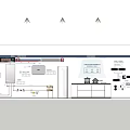 Clean Bright Modern Exhibition Hall Interior With Wall Charts Equipment Display And Wooden Floor